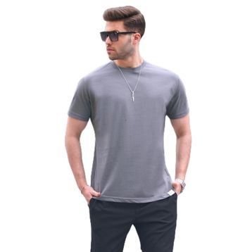 Madmext 6131 Füme Regular Fit Basic Erkek T-shirt
