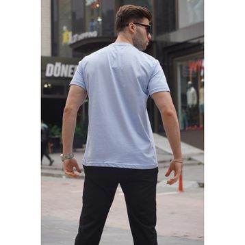 Madmext 6131 Mavi Regular Fit Basic Erkek T-shirt