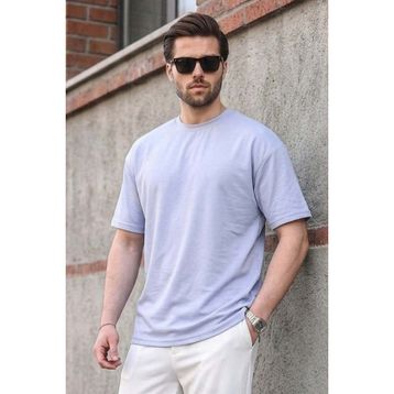 Madmext 6131 Mavi Regular Fit Basic Erkek T-shirt
