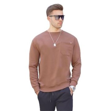 Madmext 6136 Kahverengi Erkek Sweatshirt