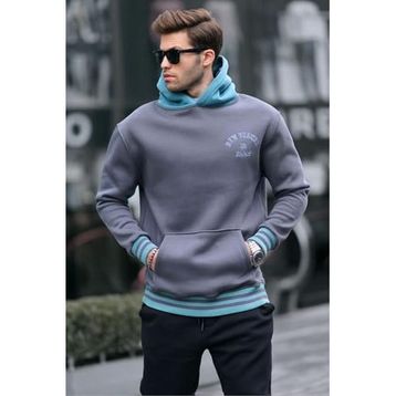 Madmext 6139 Füme Erkek Sweatshirt