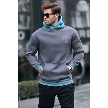 Madmext 6139 Füme Erkek Sweatshirt
