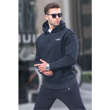 Madmext 6143 Siyah Erkek Sweatshirt