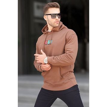 Madmext 6145 Kahverengi Erkek Sweatshirt