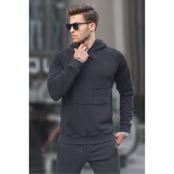 Madmext 6151 Siyah Erkek Sweatshirt