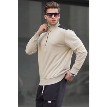 Madmext 6157 Bej Erkek Sweatshirt