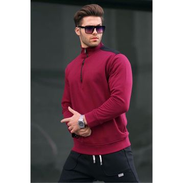 Madmext 6157 Bordo Erkek Sweatshirt