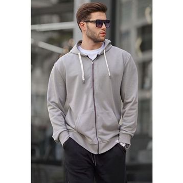 Madmext 6161 Gri Erkek Sweatshirt