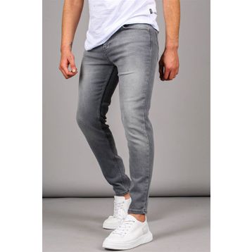 Madmext 6323 Gri Likralı Skinny Fit Erkek Jean Pantolon