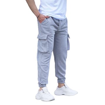 Madmext 6514 Gri Kargo Cep Erkek Eşofman Altı