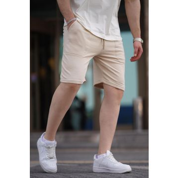 Madmext 6528 Bej Erkek Basic Şort