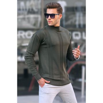 Madmext 6825 Haki Erkek Kazak