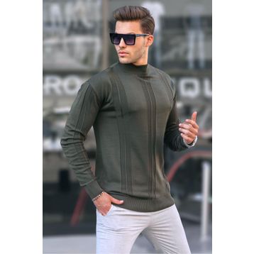 Madmext 6825 Haki Erkek Kazak
