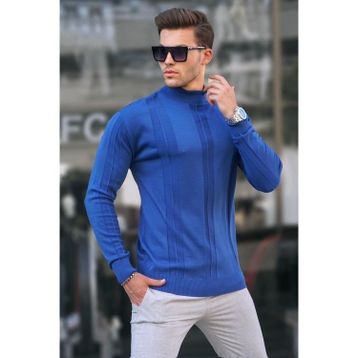 Madmext 6825 İndigo Erkek Kazak