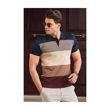 Madmext 9280 Lacivert Polo Yaka Erkek T-shirt