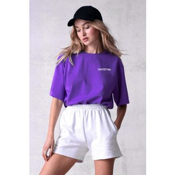Madmext MG1197 Mor Baskılı Kadın Tişört