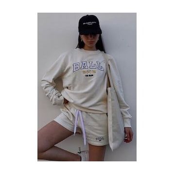 Madmext MG1210 Bej Mad Girls Baskılı Kadın Sweatshirt