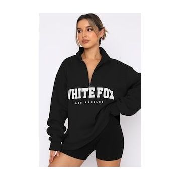 Madmext MG1246 Mad Girls Kadın Siyah Fermuar Detaylı Sweatshirt