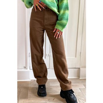 Madmext MG1247 Kahverengi Mad Girls Palazzo Kadın Jean