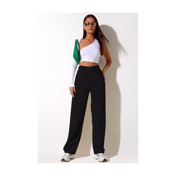 Madmext MG1247 Mad Girls Siyah Palazzo Jean