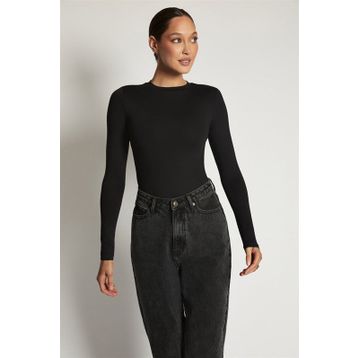 Madmext MG1292 Mad Girls Siyah Fitilli Bodysuit