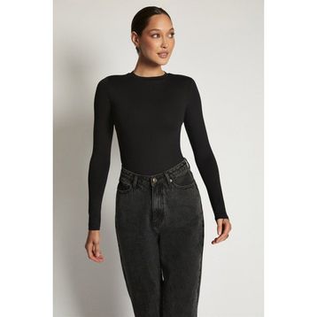 Madmext MG1292 Mad Girls Siyah Fitilli Bodysuit