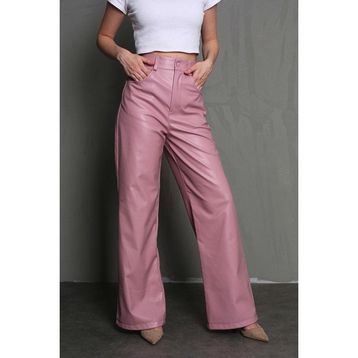 Madmext MG1316 Gül Kurusu Deri Basic Kadın Pantolon