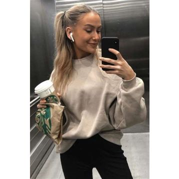 Madmext MG1559 Bisiklet Yaka Basic Sweatshirt