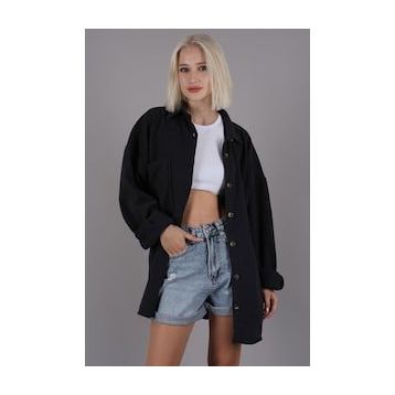 Madmext MG1562 Camel Oversize Gömlek Ceket