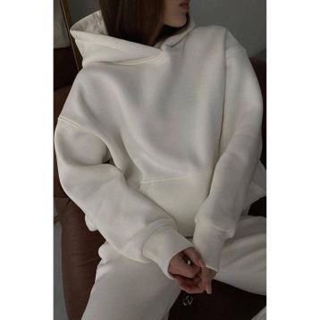 Madmext MG1566 Beyaz Kadın Sweatshirt