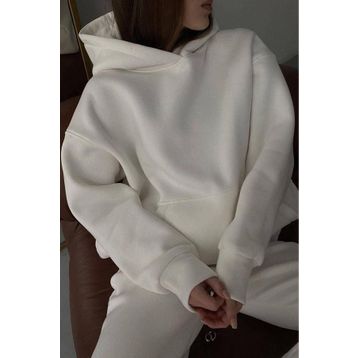 Madmext MG1566 Beyaz Kadın Sweatshirt