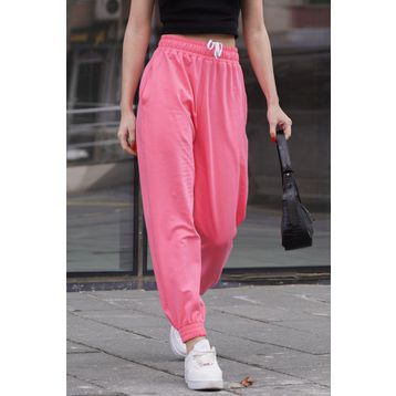 Madmext MG1635 Fuşya Comfort Fit Basic Kadın Eşofman Altı