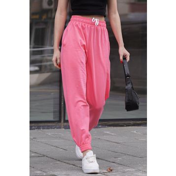 Madmext MG1635 Fuşya Comfort Fit Basic Kadın Eşofman Altı
