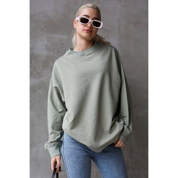 Madmext MG1686 Mint Yeşili Basic Oversize Kadın Sweatshirt