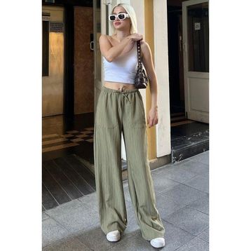 Madmext MG1882 Yeşil Kadın Pantolon
