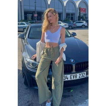 Madmext MG1882 Yeşil Kadın Pantolon
