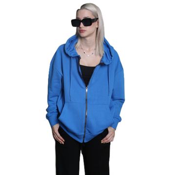 Madmext MG1900 Mavi Kadın Sweatshirt