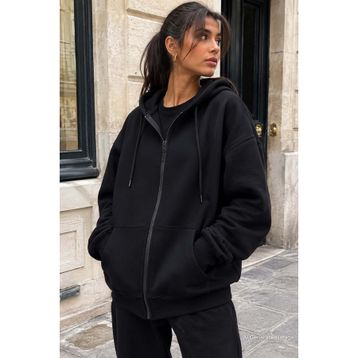 Madmext MG1900 Siyah Kapüşonlu Kadın Sweatshirt