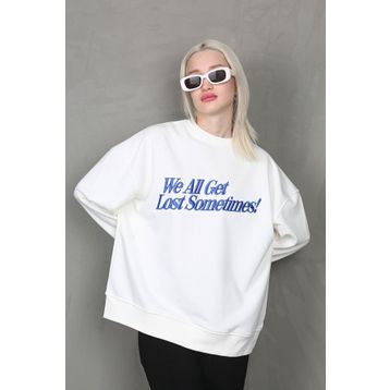 Madmext MG1901 Ekru Kadın Sweatshirt