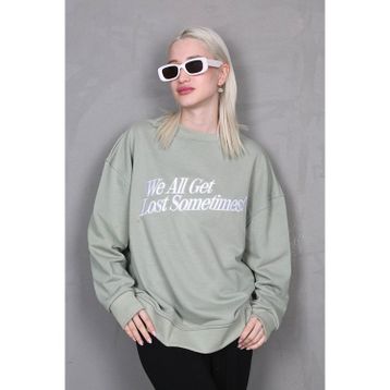 Madmext MG1901 Mint Yeşili Kadın Sweatshirt