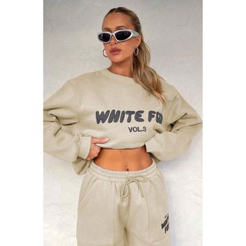 Madmext MG1904 Bej Kadın Sweatshirt