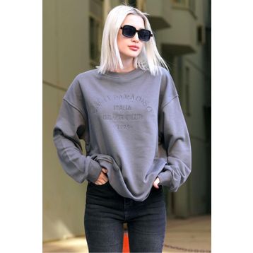 Madmext MG1924 Füme Kadın Sweatshirt