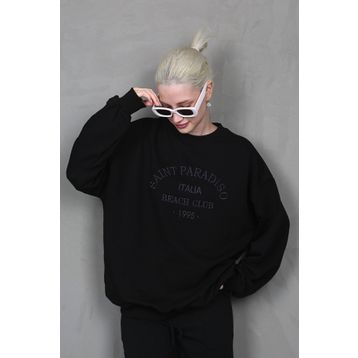 Madmext MG1924 Siyah Kadın Sweatshirt