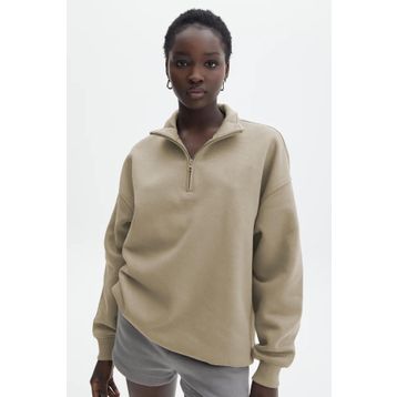 Madmext MG1933 Bej Kadın Sweatshirt