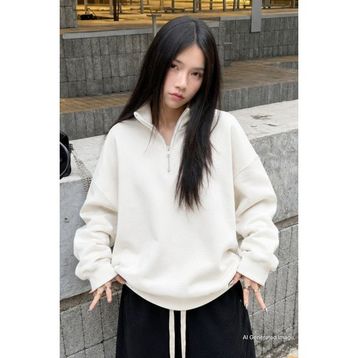 Madmext MG1933 Ekru Kadın Sweatshirt