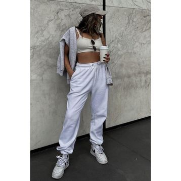 Madmext MG290 Mad Girls Beyaz Kadın Eşofman