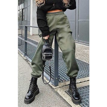 Madmext MG324 Haki Kadın Eşofman
