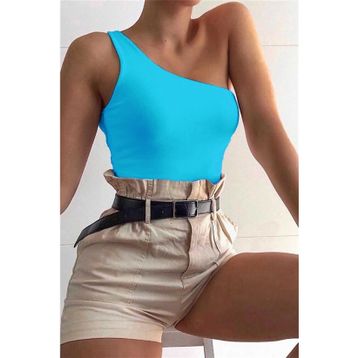 Madmext MG325 Mad Girls Tek Omuz Turkuaz Askılı Body