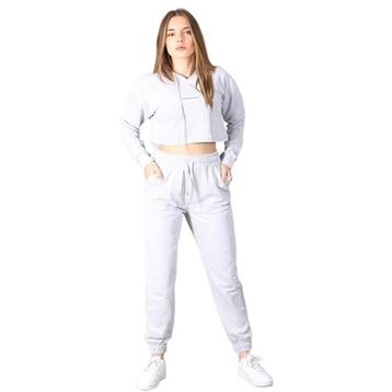 Madmext MG465-1 Mad Girls Gri Kapüşonlu Kadın Eşofman Takımı