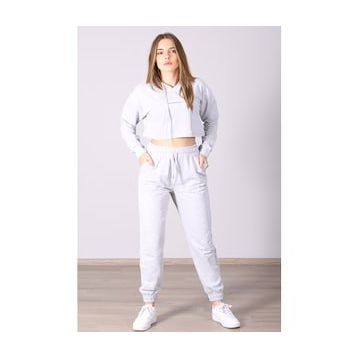 Madmext MG465-1 Mad Girls Gri Kapüşonlu Kadın Eşofman Takımı